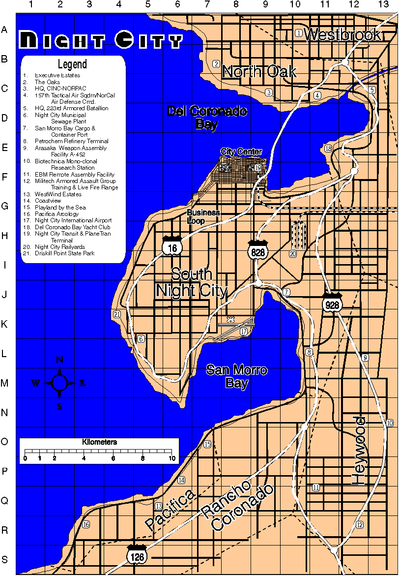 Complete Map of Night City
